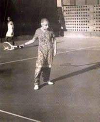 11 The Mother playing tennis