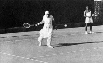 13 The Mother playing tennis