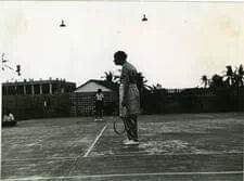 3 The Mother playing tennis