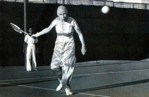 9 The Mother playing tennis
