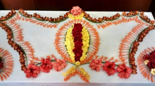 12 Flower Decorations at Sri Aurobindo Center Chandigarh