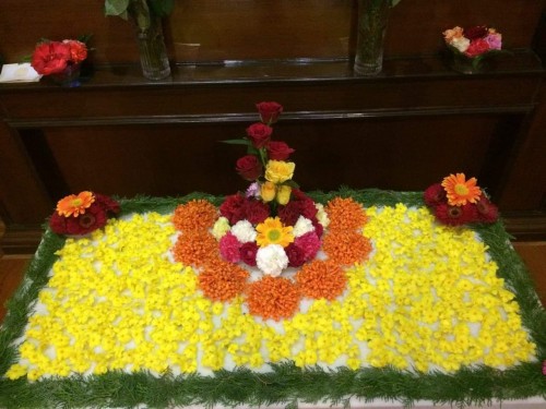 26 Flower Decorations at Sri Aurobindo Center Chandigarh