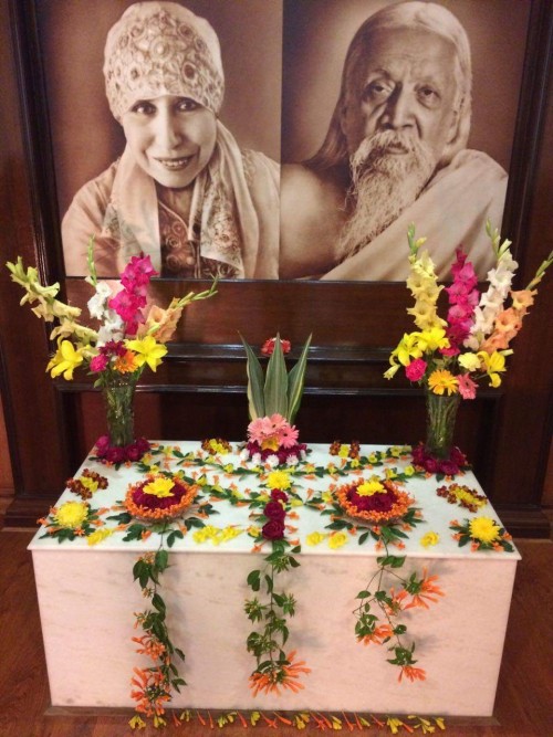 27 Flower Decorations at Sri Aurobindo Center Chandigarh