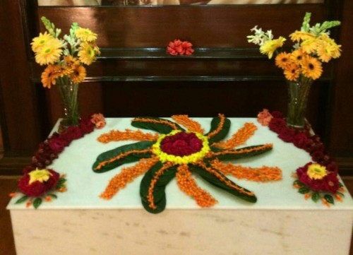 34 Flower Decorations at Sri Aurobindo Center Chandigarh
