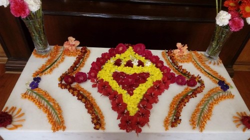 35 Flower Decorations at Sri Aurobindo Center Chandigarh