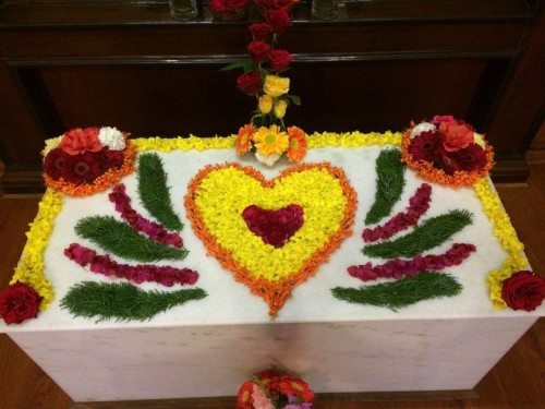 50 Flower Decorations at Sri Aurobindo Center Chandigarh
