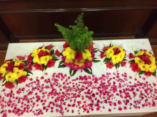 51 Flower Decorations at Sri Aurobindo Center Chandigarh