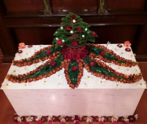 60 Flower Decorations at Sri Aurobindo Center Chandigarh