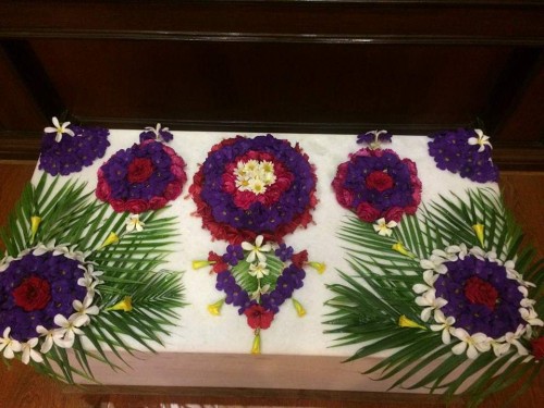 75 Flower Decorations at Sri Aurobindo Center Chandigarh