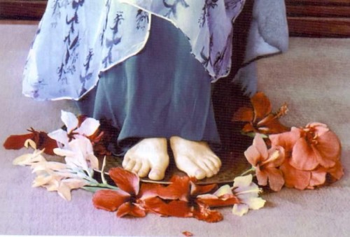 Divine feet of The Mother