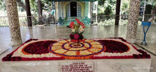 587 Samadhi Decorations at Sri Aurobindo Yoga Mandir Rourkela