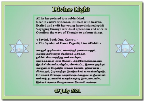 DIVINE LIGHT 05 JULY 2021