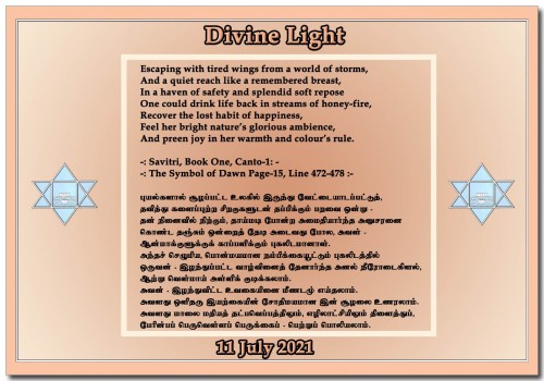 DIVINE LIGHT 11 JULY 2021