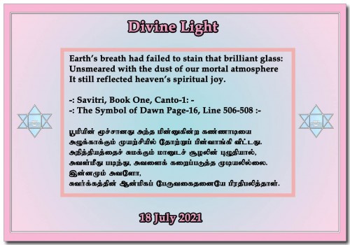 DIVINE LIGHT 18 JULY 2021