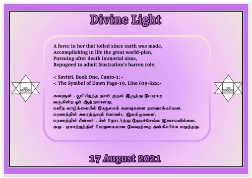 DIVINE LIGHT 17 AUGUST 2021